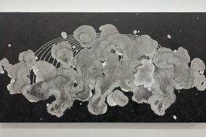 KuroKuroShiro DXI, 12×24 inches, Sumi on muslin wrapped on wood
